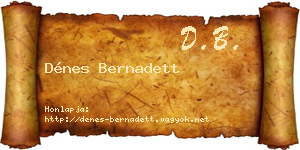 Dénes Bernadett névjegykártya