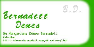 bernadett denes business card