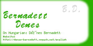 bernadett denes business card